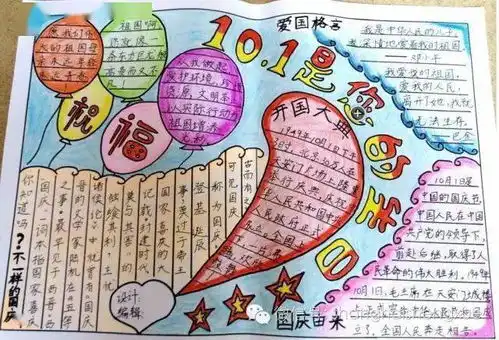国庆小长假制作创意小报版式大全一份高颜值作品这样出炉
