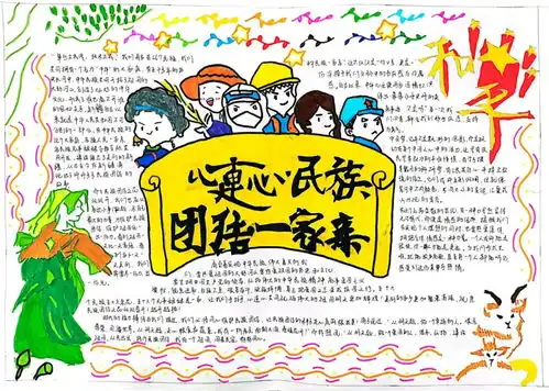 民族团结月第二青年社区分党委开展培根育魂石榴花开手抄报评比活动