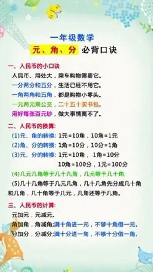 创作灵感一年级下册认识人民币数学快乐学习
