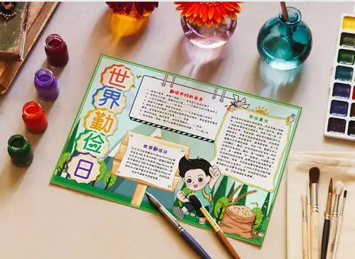 绿色世界勤俭日手抄报word模板下载熊猫办公