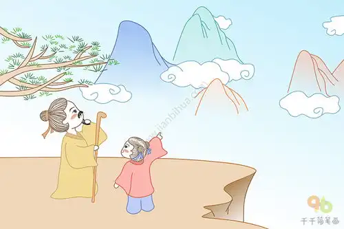 古诗寻隐者不遇简笔画