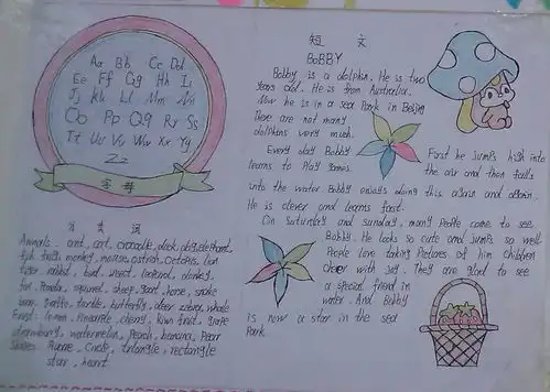 初一学生简单英语手抄报