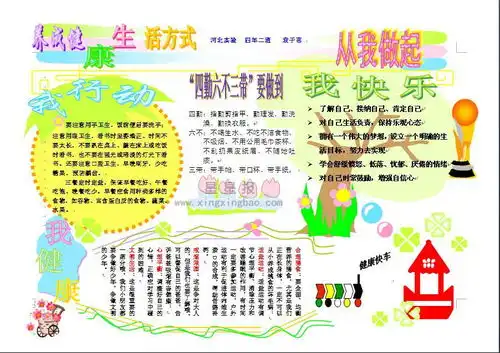 养成健康生活方式电子手抄报内容