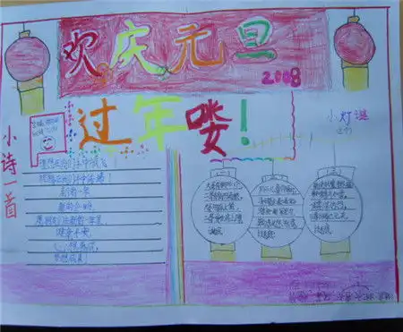 元旦手抄报元旦个性给男朋友的祝福语