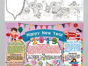 英语新年快乐小报元旦手抄报春节电子小报图片素材wps模板下载100.61mb春节元旦手抄报大全节日手抄报