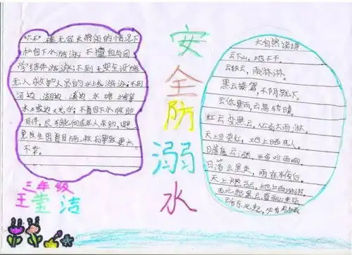 送学生必看的防溺水手抄报大全