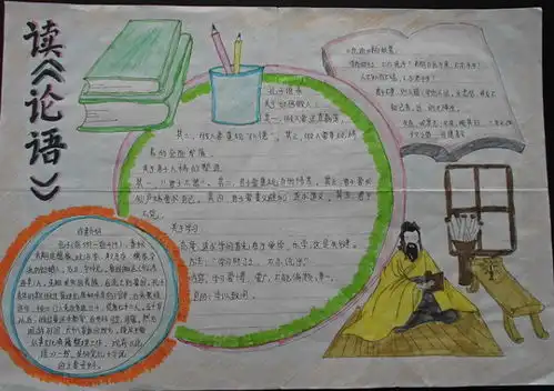 读论语手抄报图片