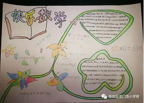 快乐学习,数学在我身边记龙小数学手抄报竞赛活动