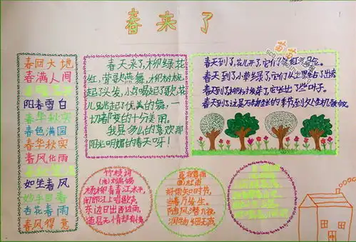 春来了手抄报图片大全内容