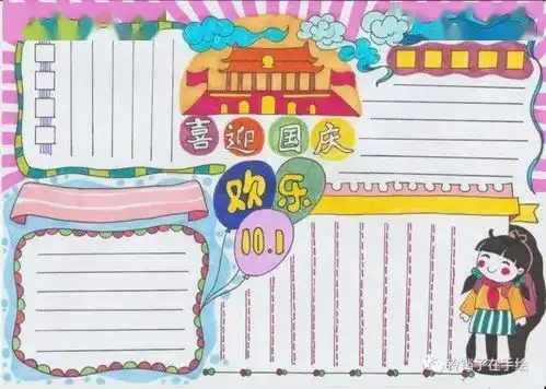 幼儿园国庆节环创手抄报儿童画,为祖国妈妈庆生