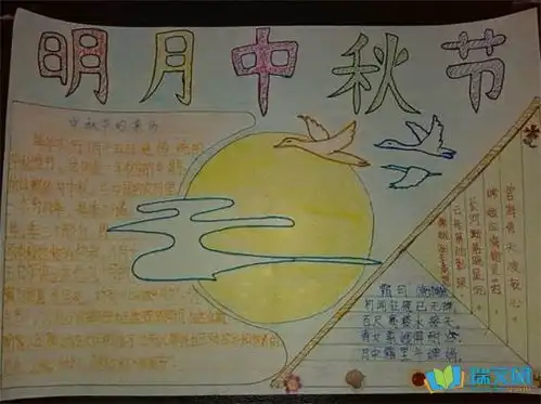 快乐节日中秋节手抄报