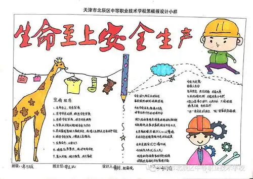 安全生产月手抄报展示