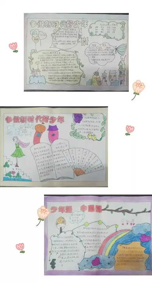 聚阳小学喜迎少代会争做新时代好少年手抄报比赛
