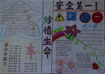 交通安全手抄报交通安全,人人有责