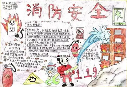 119,消防安全手抄报优秀作品及图片素材,新手做手抄报教程