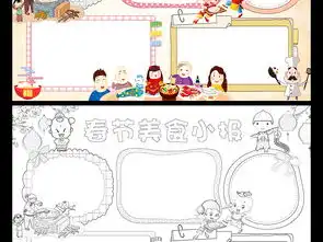 春节美食小报新年饮食小吃手抄报电子小报图片模板worddoc设计图下载元旦手抄报大全编号17496199