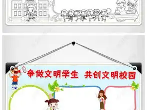 wordps文明学生小报文明校园手抄报礼仪电子小报图片素材psd模板下载25.73mb道德与法治手抄报大全学科手抄报