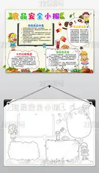 简单好看word食品安全小报psd校园卫生健康手抄报图片模板下载
