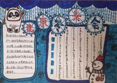 冬奥向我走来我为冬奥添彩经开五小组织开展助力北京冬奥巧手绘冬奥假日实践活动,为中国健儿加油