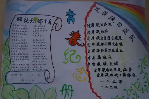 初中青春纪念册手抄报