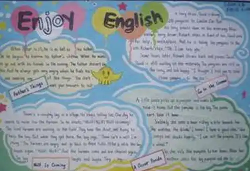 英语手抄报图片简单又漂亮enjoyenglish