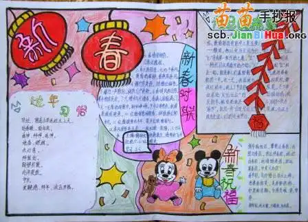 新春手抄报图片