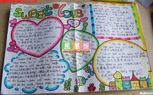 sweetlove主题手抄报设计