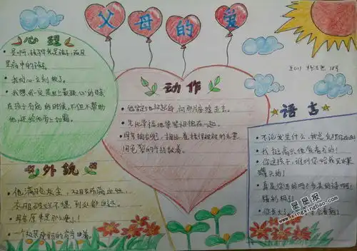 小学生父母的爱手抄报资料
