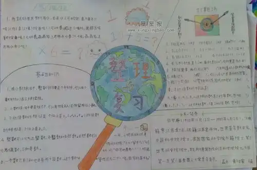 整理与复习手抄报版面设计图5幅