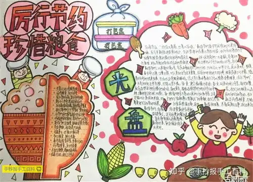 厉行节俭杜绝浪费手抄报