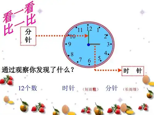 数学一年级下西师大版5认识钟表认识整时教学课件4