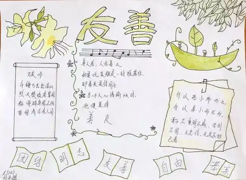 礼之用和为贵记信都学校七年级d部修善明志周手抄报展示活动
