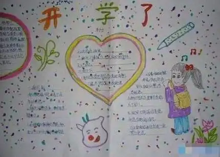 2020年一年级暑假开学手抄报图片大全3张