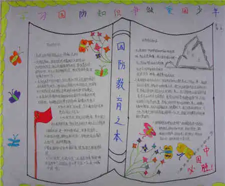 国防教育手抄报国防概念的外延