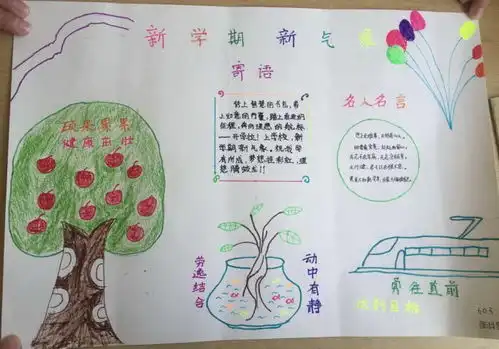 新学期新气象手抄报图片资料