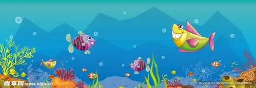 卡通海底海洋矢量背景图片设计图