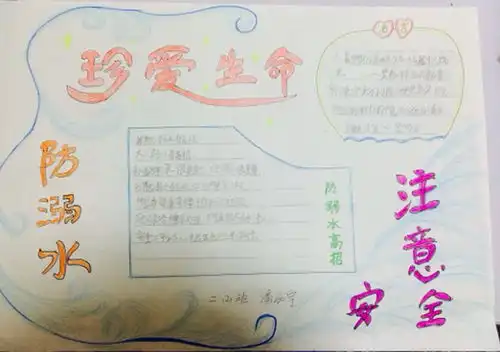 珍爱生命预防溺水手抄报内容
