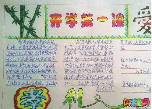 北京开学第一课手抄报图片
