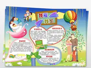 我爱我家psd小报幸福一家亲手抄报模板图片psd设计图下载感恩节手抄报大全编号18893866